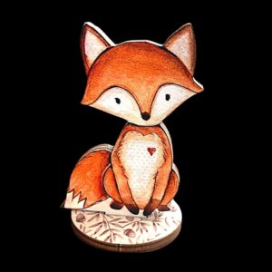 Fox wood cutout