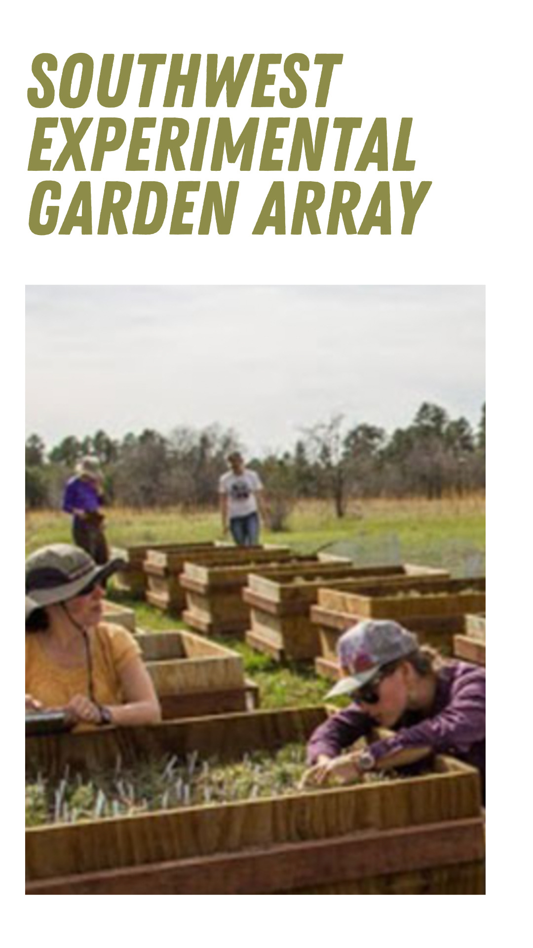 The Southwest Experimental Garden Array